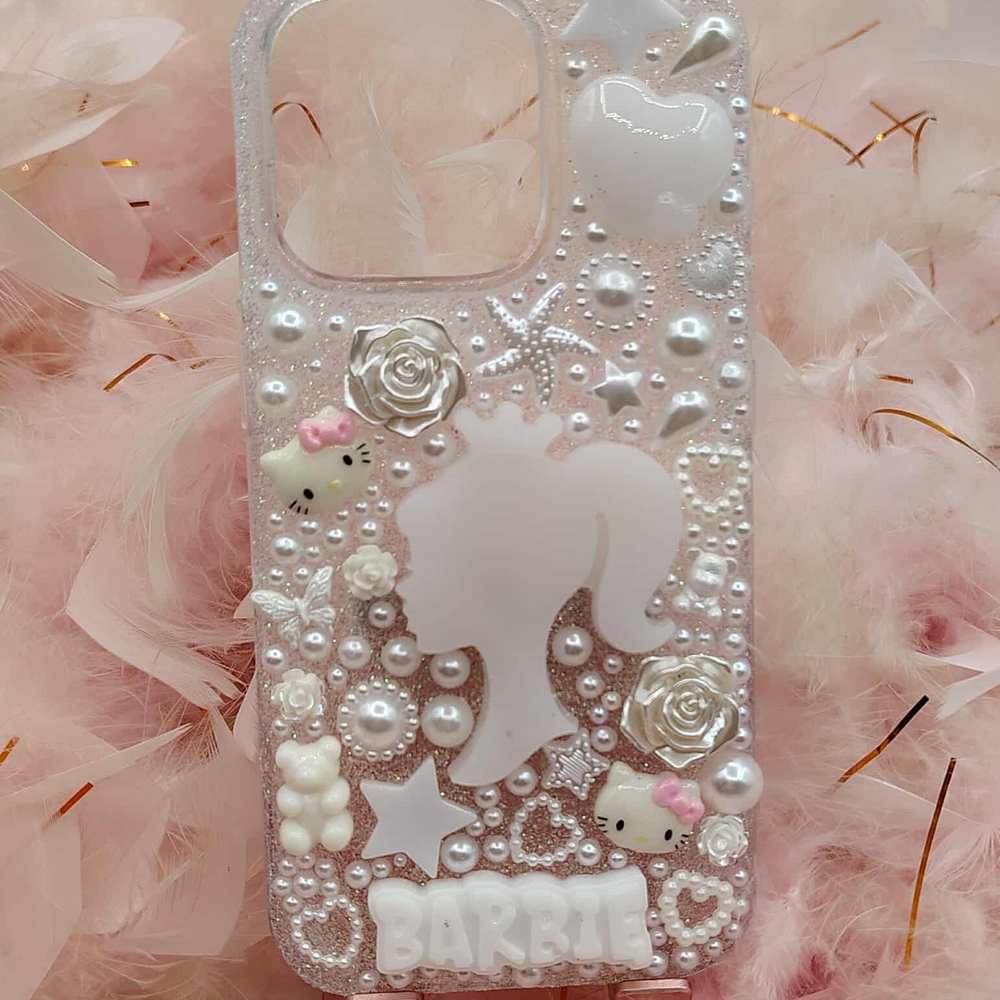 Barbie Glittery White Tablet Case